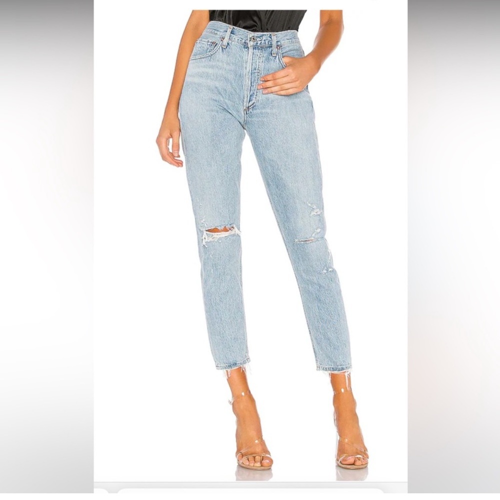 Agolde Jamie high rise distressed jeans sz 30
